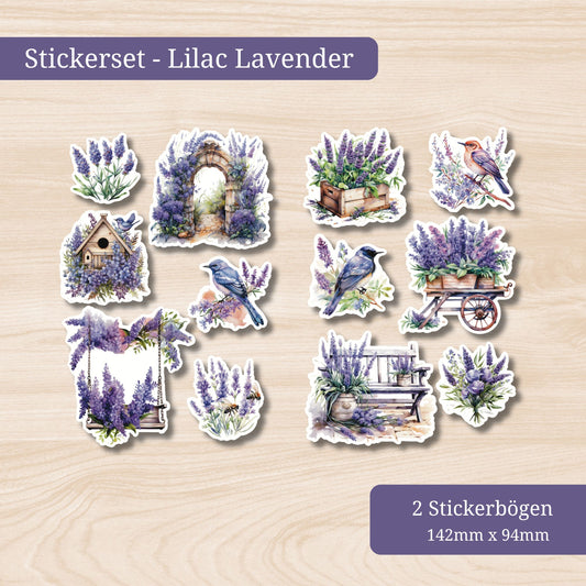 Lilac Lavender Sticker Set - zum Planen und Bullet Journaling